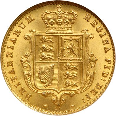 Half Sovereign Reverse Image minted in UNITED KINGDOM in 1867 (1837-01  -  Victoria)  - The Coin Database
