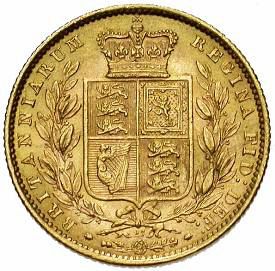 Half Sovereign Reverse Image minted in UNITED KINGDOM in 1871 (1837-01  -  Victoria)  - The Coin Database