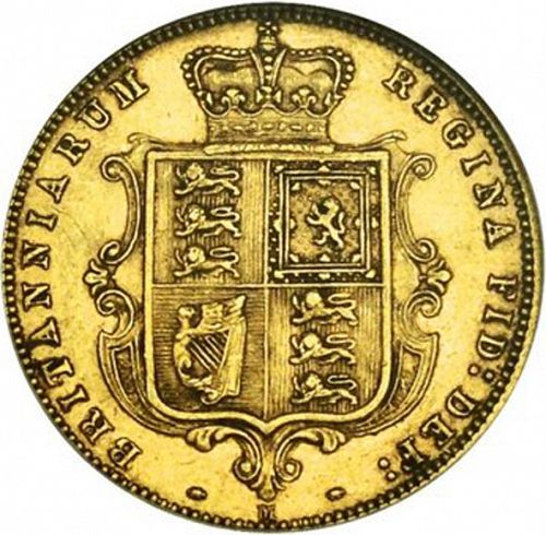 Half Sovereign Reverse Image minted in UNITED KINGDOM in 1877M (1837-01  -  Victoria)  - The Coin Database