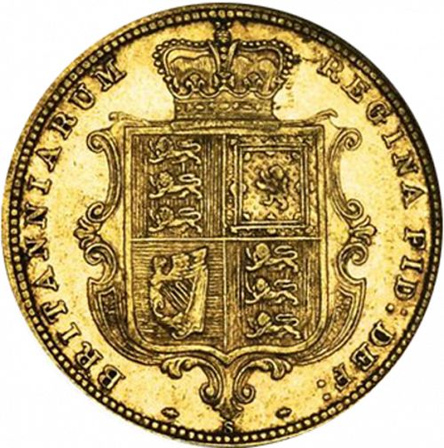 Half Sovereign Reverse Image minted in UNITED KINGDOM in 1881S (1837-01  -  Victoria)  - The Coin Database