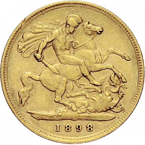Half Sovereign Reverse Image minted in UNITED KINGDOM in 1898 (1837-01  -  Victoria)  - The Coin Database