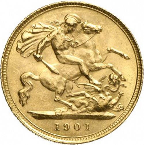 Half Sovereign Reverse Image minted in UNITED KINGDOM in 1901 (1837-01  -  Victoria)  - The Coin Database