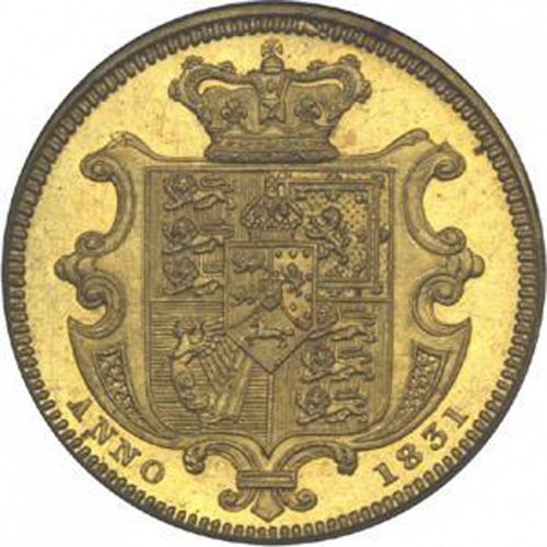 Half Sovereign Reverse Image minted in UNITED KINGDOM in 1831 (1830-37 - William IV)  - The Coin Database