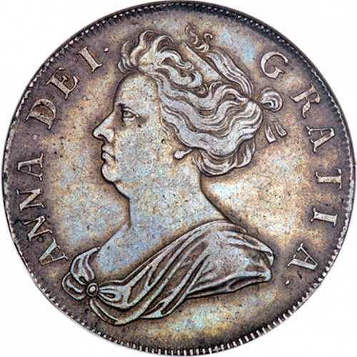 Halfcrown Obverse Image minted in UNITED KINGDOM in 1704 (1701-14 - Anne)  - The Coin Database