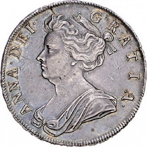 Halfcrown Obverse Image minted in UNITED KINGDOM in 1706 (1701-14 - Anne)  - The Coin Database