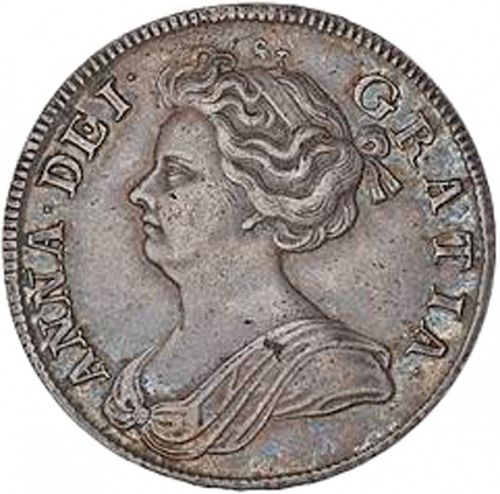 Halfcrown Obverse Image minted in UNITED KINGDOM in 1708 (1701-14 - Anne)  - The Coin Database
