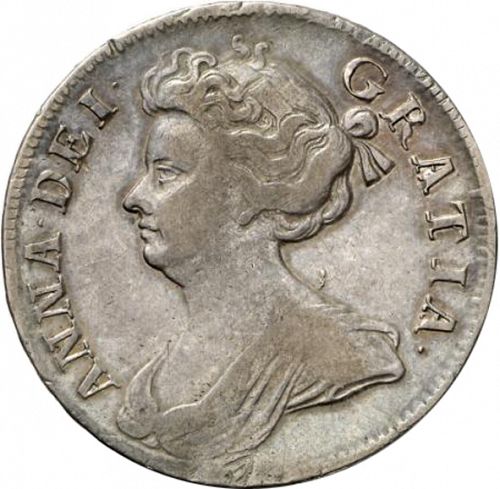 Halfcrown Obverse Image minted in UNITED KINGDOM in 1709 (1701-14 - Anne)  - The Coin Database