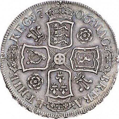 Halfcrown Reverse Image minted in UNITED KINGDOM in 1706 (1701-14 - Anne)  - The Coin Database