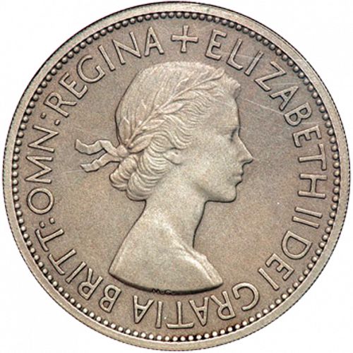 Halfcrown Obverse Image minted in UNITED KINGDOM in 1953 (1953-70  -  Elizabeth II)  - The Coin Database