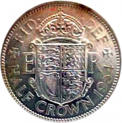 Halfcrown Reverse Image minted in UNITED KINGDOM in 1954 (1953-70  -  Elizabeth II)  - The Coin Database