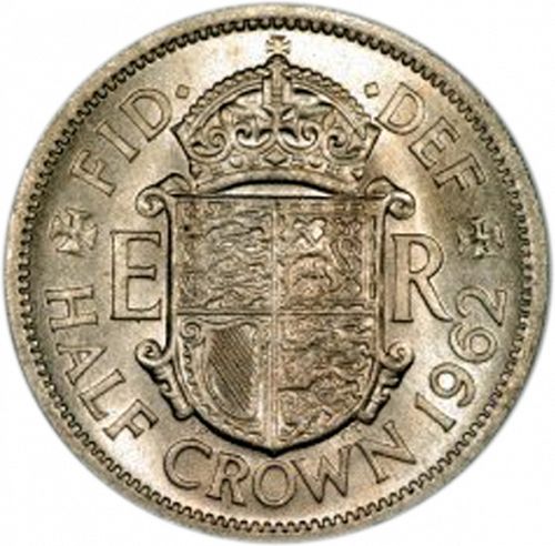 Halfcrown Reverse Image minted in UNITED KINGDOM in 1962 (1953-70  -  Elizabeth II)  - The Coin Database