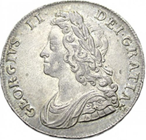 Halfcrown Obverse Image minted in UNITED KINGDOM in 1739 (1727-60 - George II)  - The Coin Database