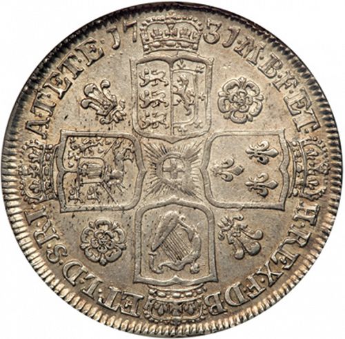 Halfcrown Reverse Image minted in UNITED KINGDOM in 1731 (1727-60 - George II)  - The Coin Database