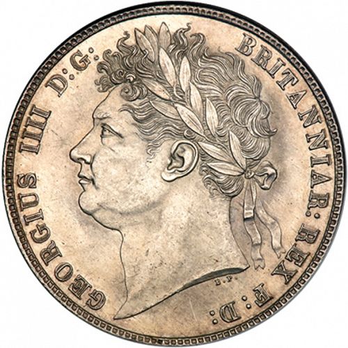 Halfcrown Obverse Image minted in UNITED KINGDOM in 1820 (1820-30 - George IV)  - The Coin Database