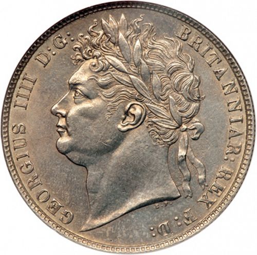Halfcrown Obverse Image minted in UNITED KINGDOM in 1823 (1820-30 - George IV)  - The Coin Database