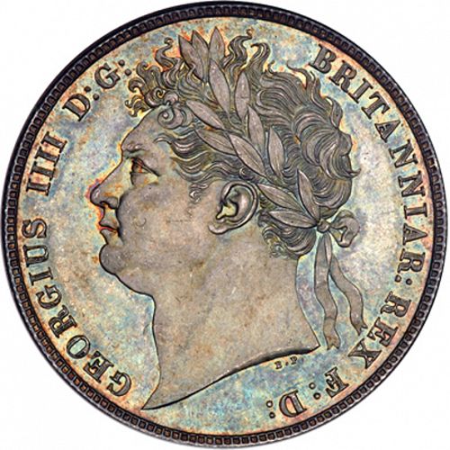 Halfcrown Obverse Image minted in UNITED KINGDOM in 1824 (1820-30 - George IV)  - The Coin Database