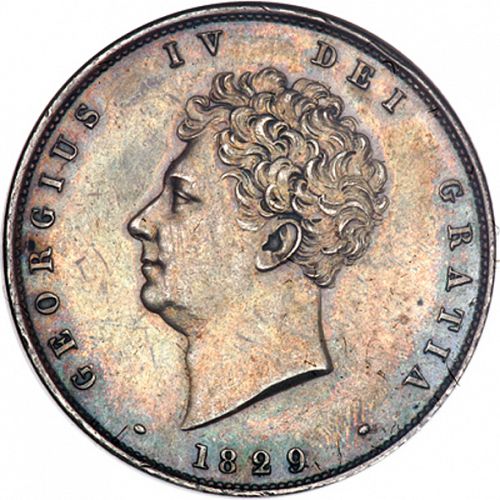 Halfcrown Obverse Image minted in UNITED KINGDOM in 1829 (1820-30 - George IV)  - The Coin Database