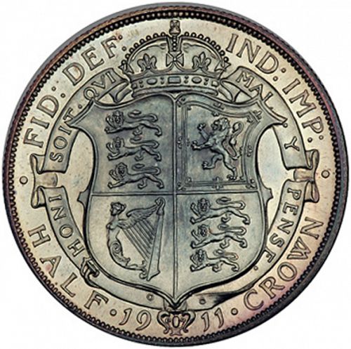Halfcrown Reverse Image minted in UNITED KINGDOM in 1911 (1910-36  -  George V)  - The Coin Database