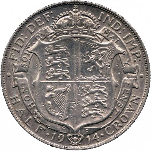 Halfcrown Reverse Image minted in UNITED KINGDOM in 1914 (1910-36  -  George V)  - The Coin Database