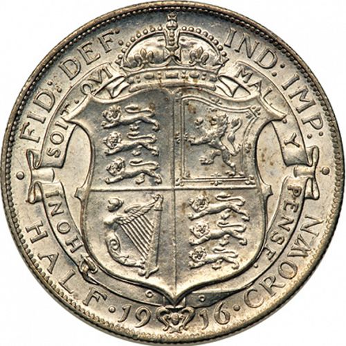 Halfcrown Reverse Image minted in UNITED KINGDOM in 1916 (1910-36  -  George V)  - The Coin Database