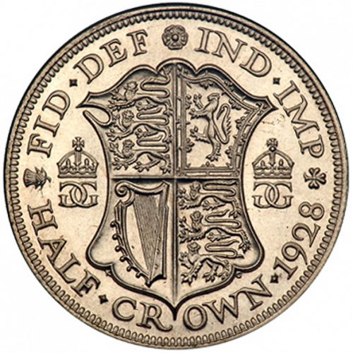 Halfcrown Reverse Image minted in UNITED KINGDOM in 1928 (1910-36  -  George V)  - The Coin Database