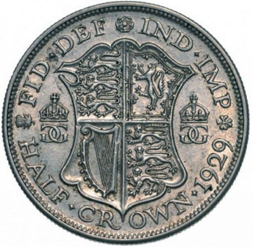 Halfcrown Reverse Image minted in UNITED KINGDOM in 1929 (1910-36  -  George V)  - The Coin Database