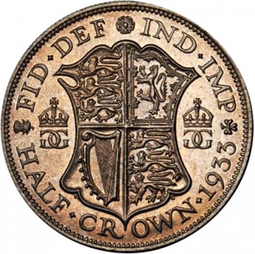 Halfcrown Reverse Image minted in UNITED KINGDOM in 1933 (1910-36  -  George V)  - The Coin Database