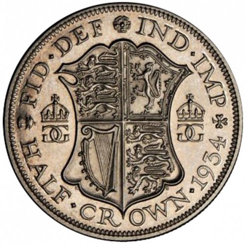 Halfcrown Reverse Image minted in UNITED KINGDOM in 1934 (1910-36  -  George V)  - The Coin Database