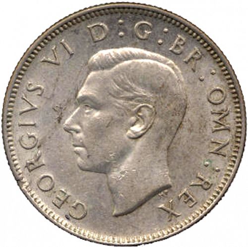 Halfcrown Obverse Image minted in UNITED KINGDOM in 1942 (1937-52 - George VI)  - The Coin Database