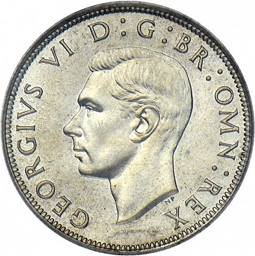 Halfcrown Obverse Image minted in UNITED KINGDOM in 1943 (1937-52 - George VI)  - The Coin Database