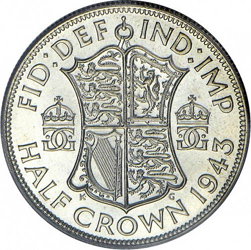 Halfcrown Reverse Image minted in UNITED KINGDOM in 1943 (1937-52 - George VI)  - The Coin Database