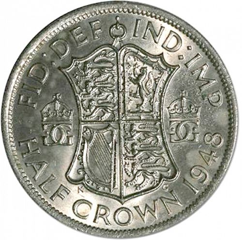 Halfcrown Reverse Image minted in UNITED KINGDOM in 1948 (1937-52 - George VI)  - The Coin Database