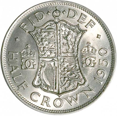 Halfcrown Reverse Image minted in UNITED KINGDOM in 1950 (1937-52 - George VI)  - The Coin Database