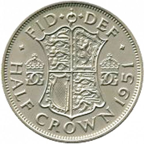 Halfcrown Reverse Image minted in UNITED KINGDOM in 1951 (1937-52 - George VI)  - The Coin Database