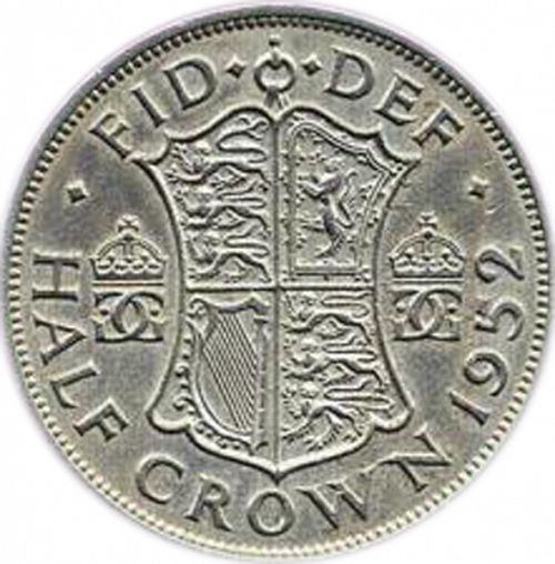 Halfcrown Reverse Image minted in UNITED KINGDOM in 1952 (1937-52 - George VI)  - The Coin Database