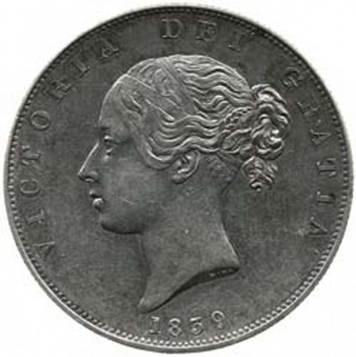 Halfcrown Obverse Image minted in UNITED KINGDOM in 1839 (1837-01  -  Victoria)  - The Coin Database