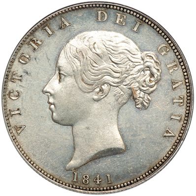 Halfcrown Obverse Image minted in UNITED KINGDOM in 1841 (1837-01  -  Victoria)  - The Coin Database