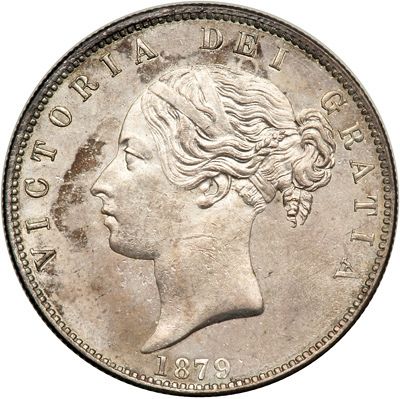 Halfcrown Obverse Image minted in UNITED KINGDOM in 1879 (1837-01  -  Victoria)  - The Coin Database