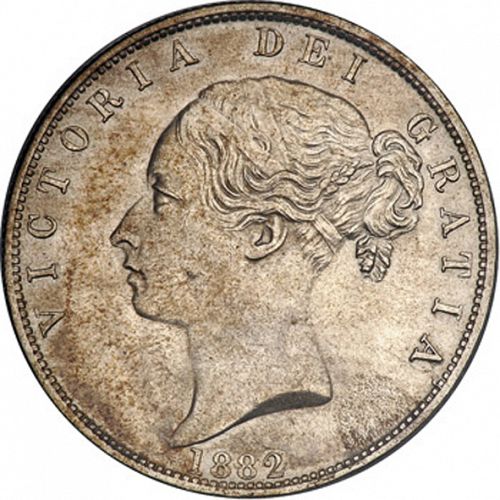 Halfcrown Obverse Image minted in UNITED KINGDOM in 1882 (1837-01  -  Victoria)  - The Coin Database