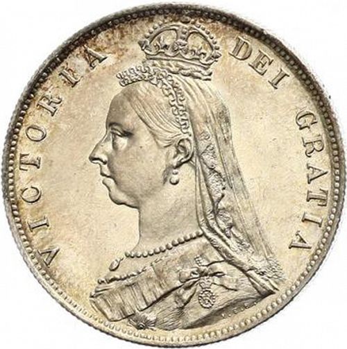 Halfcrown Obverse Image minted in UNITED KINGDOM in 1887 (1837-01  -  Victoria)  - The Coin Database
