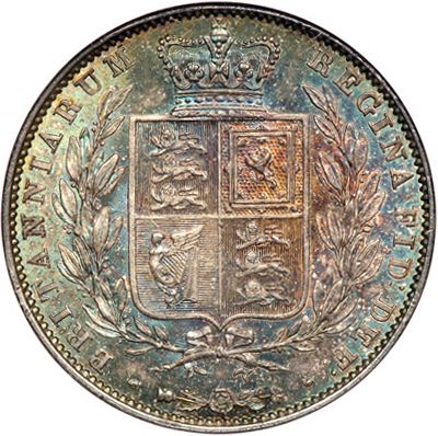 Halfcrown Reverse Image minted in UNITED KINGDOM in 1848 (1837-01  -  Victoria)  - The Coin Database