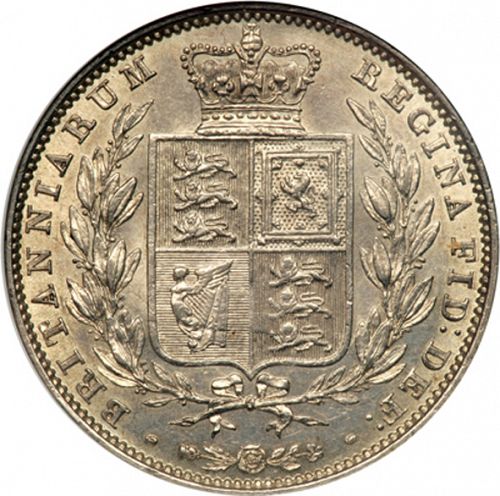Halfcrown Reverse Image minted in UNITED KINGDOM in 1850 (1837-01  -  Victoria)  - The Coin Database