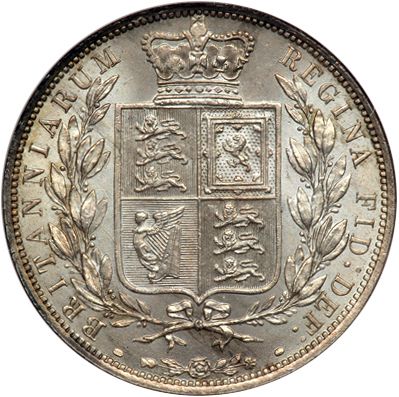 Halfcrown Reverse Image minted in UNITED KINGDOM in 1884 (1837-01  -  Victoria)  - The Coin Database