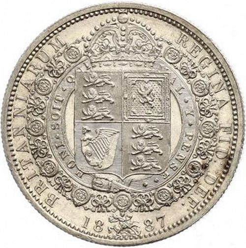 Halfcrown Reverse Image minted in UNITED KINGDOM in 1887 (1837-01  -  Victoria)  - The Coin Database