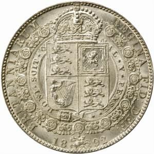 Halfcrown Reverse Image minted in UNITED KINGDOM in 1892 (1837-01  -  Victoria)  - The Coin Database