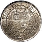 Halfcrown Reverse Image minted in UNITED KINGDOM in 1896 (1837-01  -  Victoria)  - The Coin Database