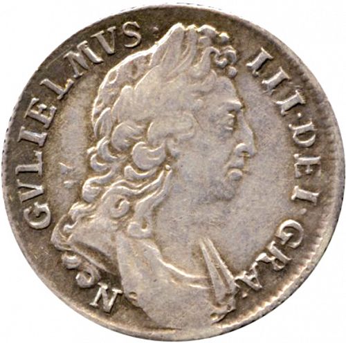 Halfcrown Obverse Image minted in UNITED KINGDOM in 1696N (1694-01 - William III)  - The Coin Database