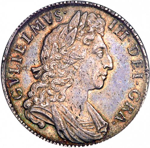Halfcrown Obverse Image minted in UNITED KINGDOM in 1697 (1694-01 - William III)  - The Coin Database