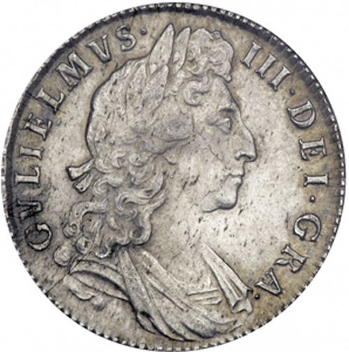 Halfcrown Obverse Image minted in UNITED KINGDOM in 1698 (1694-01 - William III)  - The Coin Database