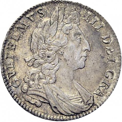 Halfcrown Obverse Image minted in UNITED KINGDOM in 1700 (1694-01 - William III)  - The Coin Database